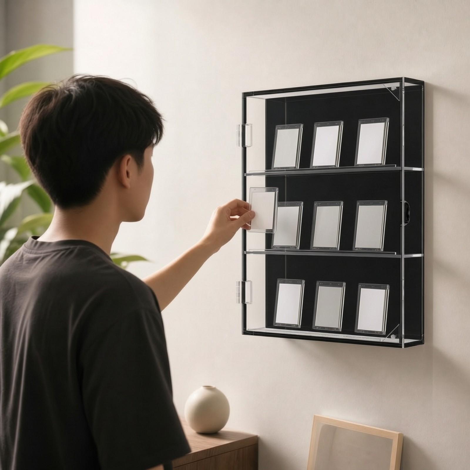 Display Case Acrylic - Vitrine murale en acrylique avec porte