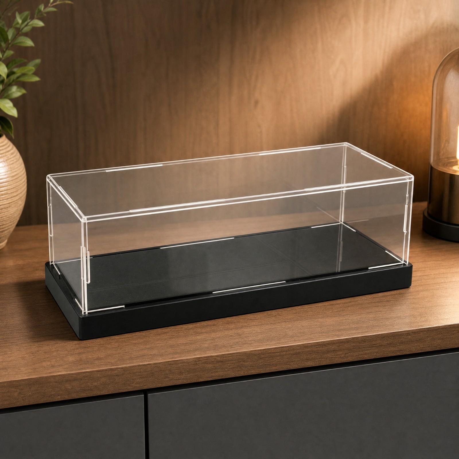 Display Case Acrylic - Vitrine en acrylique transparente avec base