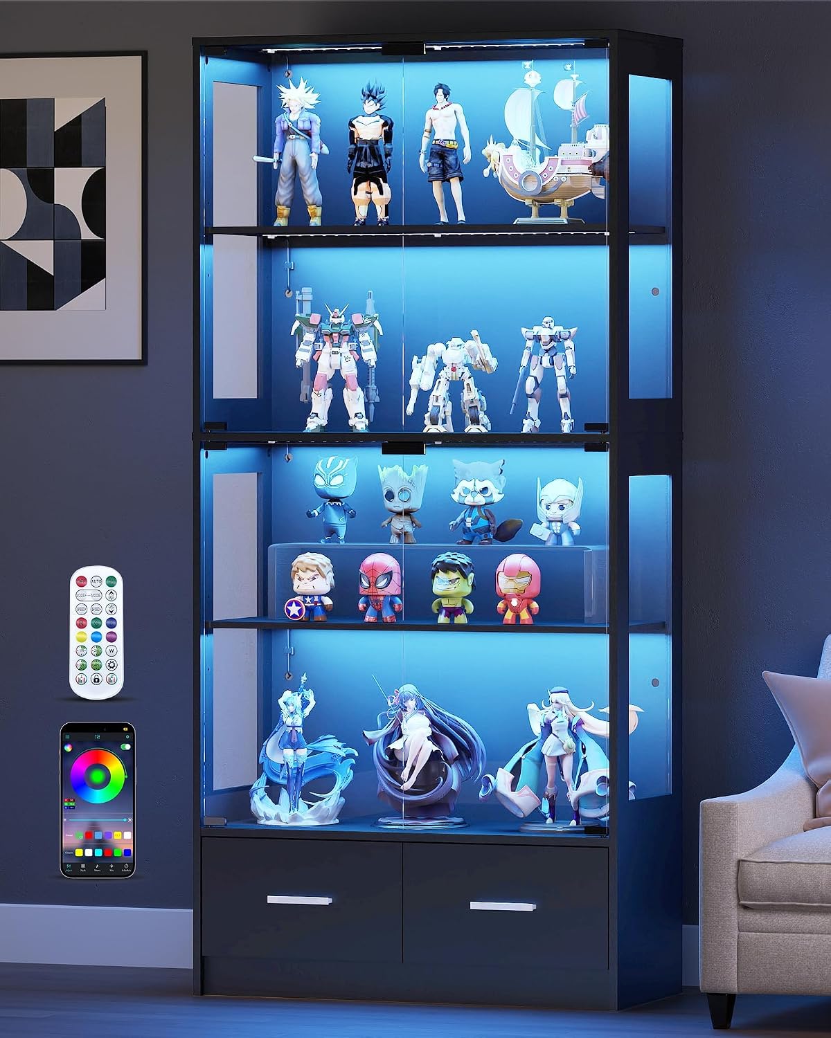 Vitrine de 67 pouces avec port - Pop Display Shelf avis et prix